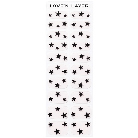 Lovenlayer  Nagelfolie Duo Night Black Stars 