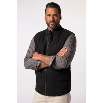 Gilet en toile encolure style veste teddy, jusqu'au 8XL