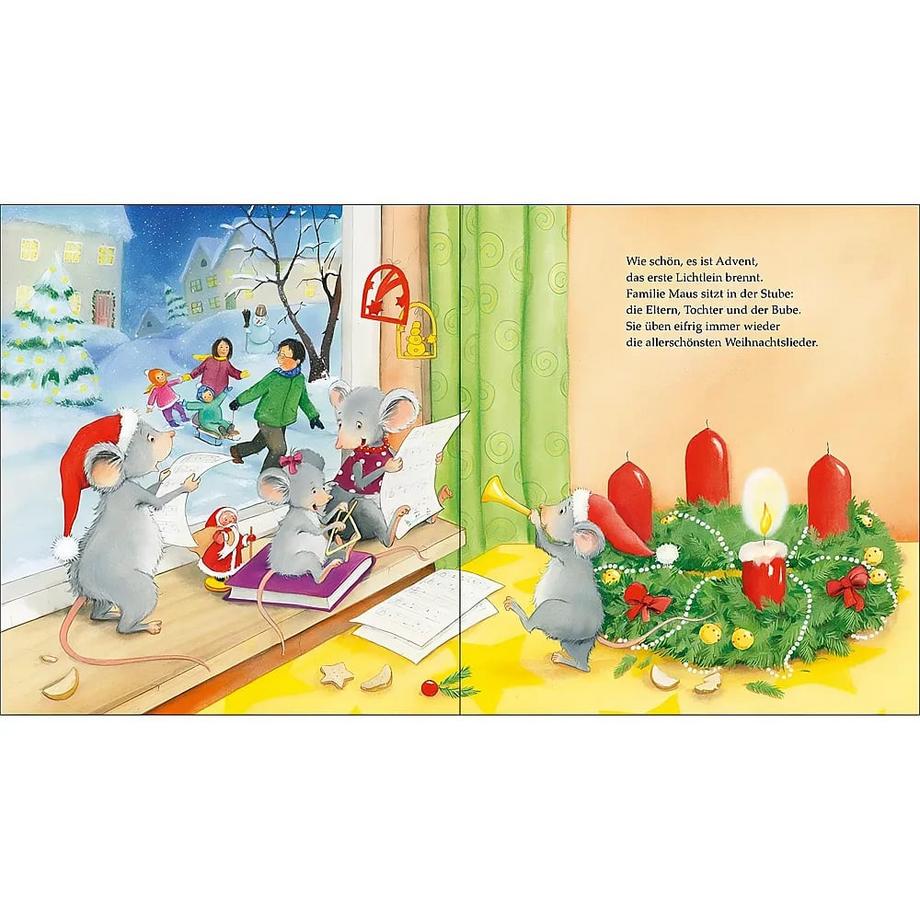 Wunderbare Weihnachten mit Familie Maus Schmidt, Hans-Christian; Loewe Weihnachten (Hrsg.); Krämer, Marina (Illustrationen) Gebundene Ausgabe 