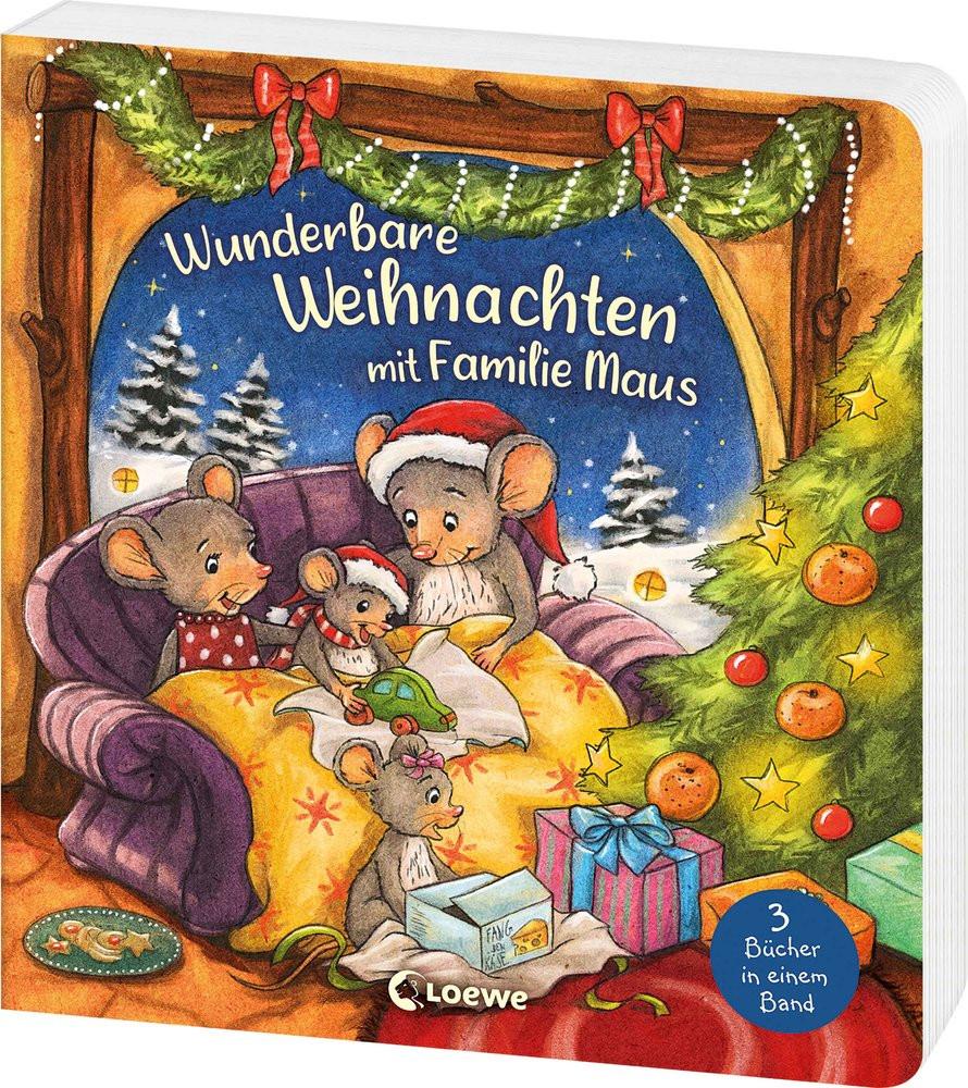 Wunderbare Weihnachten mit Familie Maus Schmidt, Hans-Christian; Loewe Weihnachten (Hrsg.); Krämer, Marina (Illustrationen) Gebundene Ausgabe 