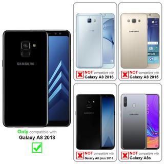 Cadorabo  Hülle für Samsung Galaxy A8 2018 Standfunktion, Kartenfach 