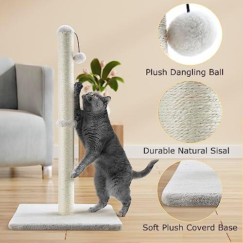 Alopini  Poteaux à gratter ultimes pour chats, poteau en sisal, poteau de remplacement pour poteau à gratter, planche à gratter avec peluche 