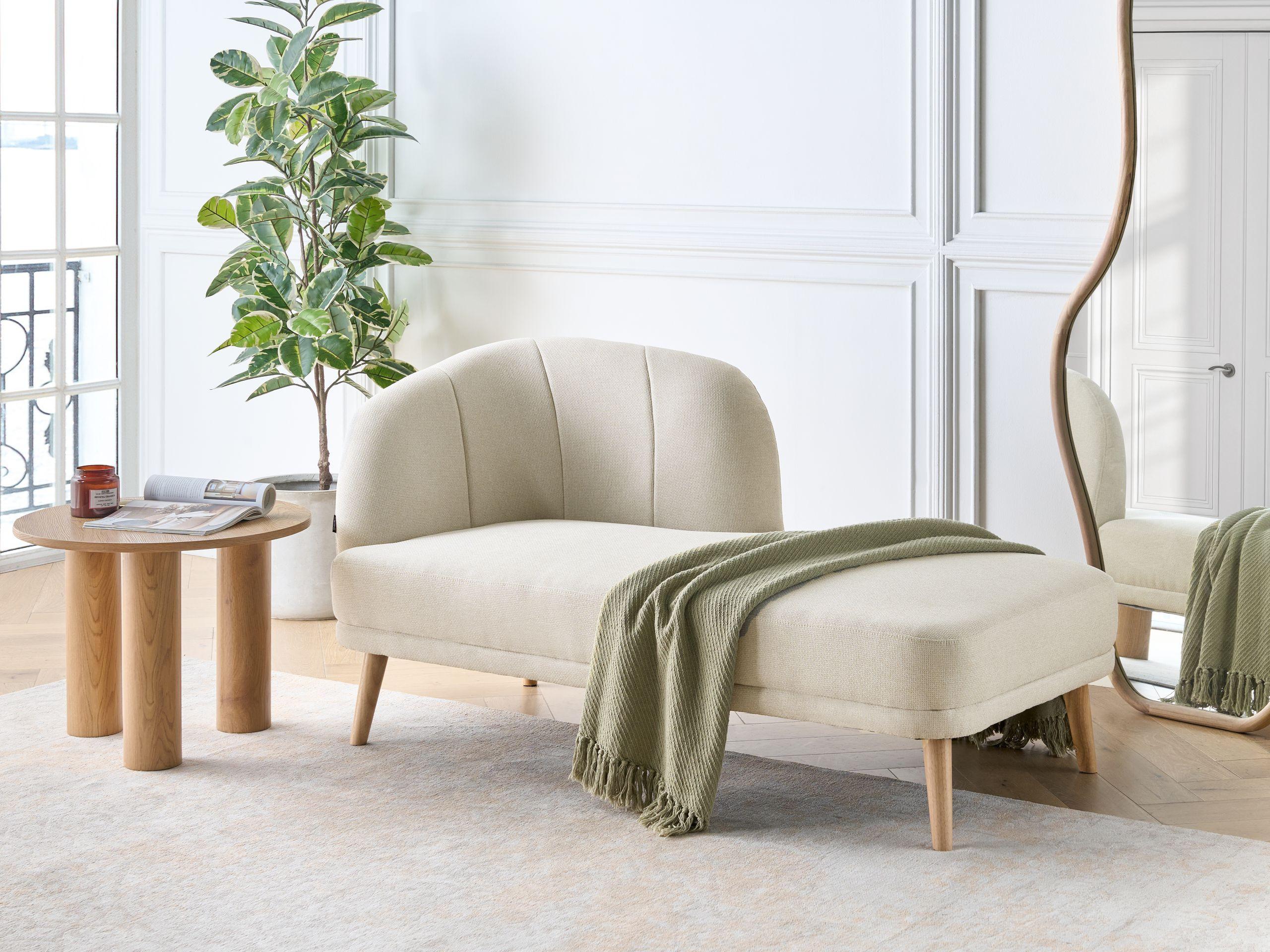 Beliani Chaise longue côté gauche en Polyester Traditionnel TANLAY  