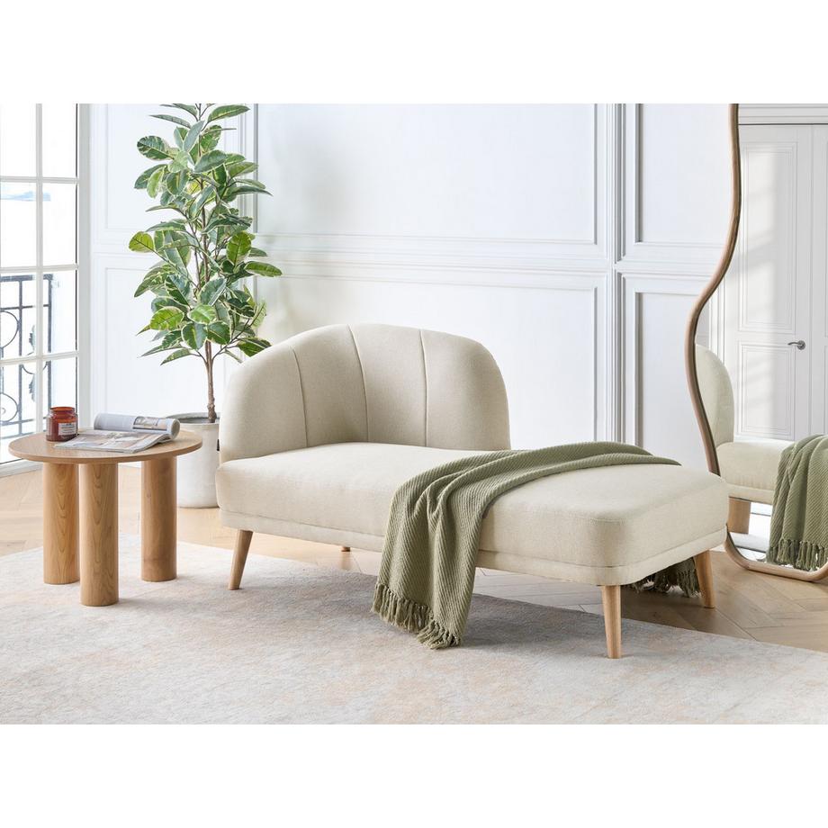 Beliani Chaise longue côté gauche en Tissu Traditionnel TANLAY  