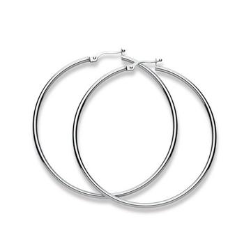 Creolen Weissgold 750, 49x2mm