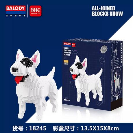 BALODY       Bullterrier    18245 Balody   Teile: 797   Versand in Originalverpackung und mit gedruckter Anleitung.   Diamond Blocks sind sehr viel kleiner als normale Klemmbausteine. Das Set richtet sich an Puzzlefreunde. 