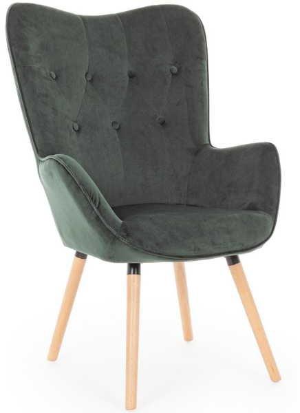 mutoni Fauteuil Juliet Velours vert foncé  