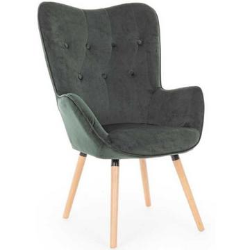 Fauteuil Juliet Velours vert foncé