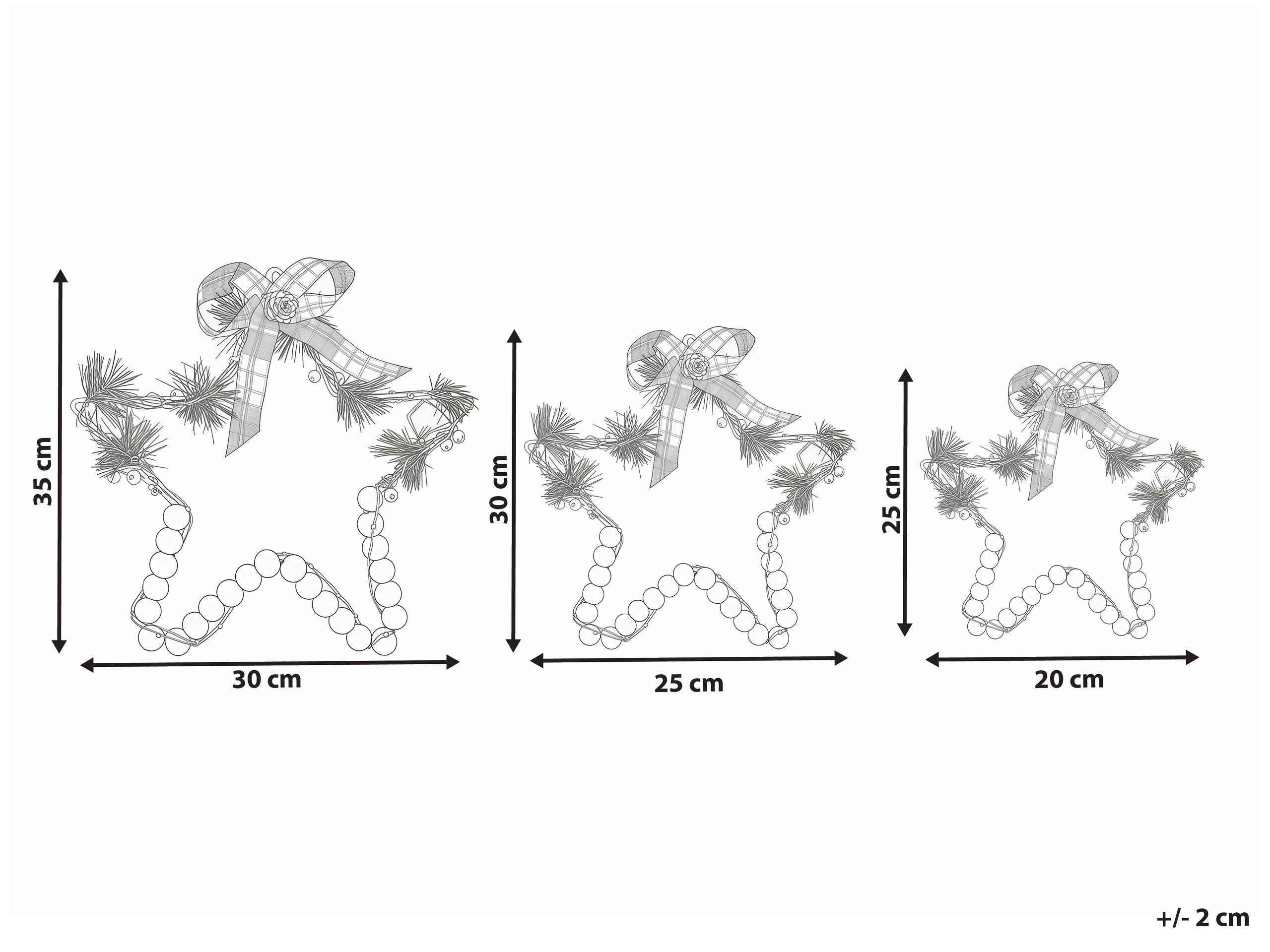 Beliani Wanddekoration 3er Set aus Tannenholz Klassisch KALLAVESI  