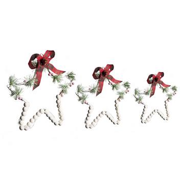 Wanddekoration 3er Set aus Tannenholz Klassisch KALLAVESI