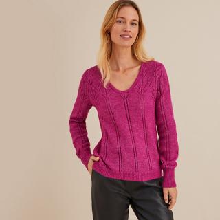 La Redoute Collections  Feinstrickpullover mit V-Ausschnitt 