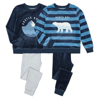 La Redoute Collections  Lot de 2 pyjamas en velours imprimé ours 