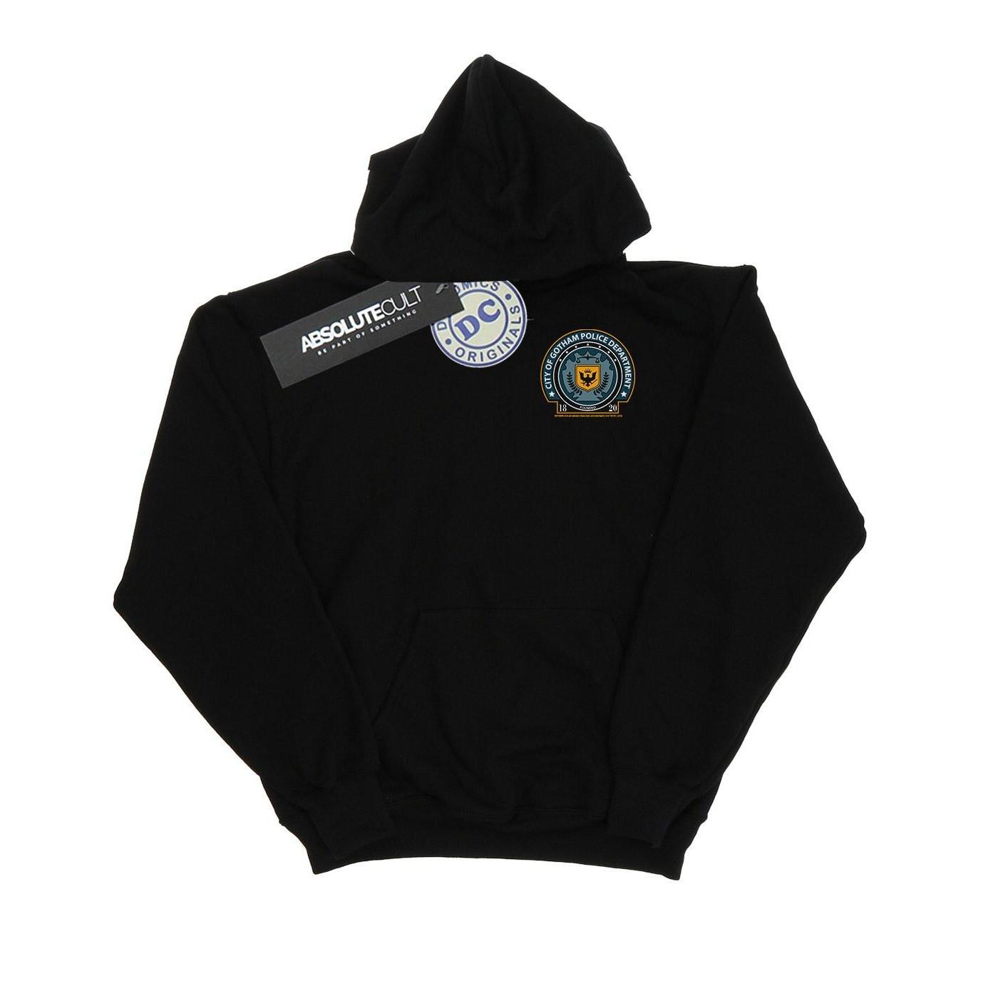 Image of Batman Gotham Police Dept Breast Print Kapuzenpullover Herren Schwarz L