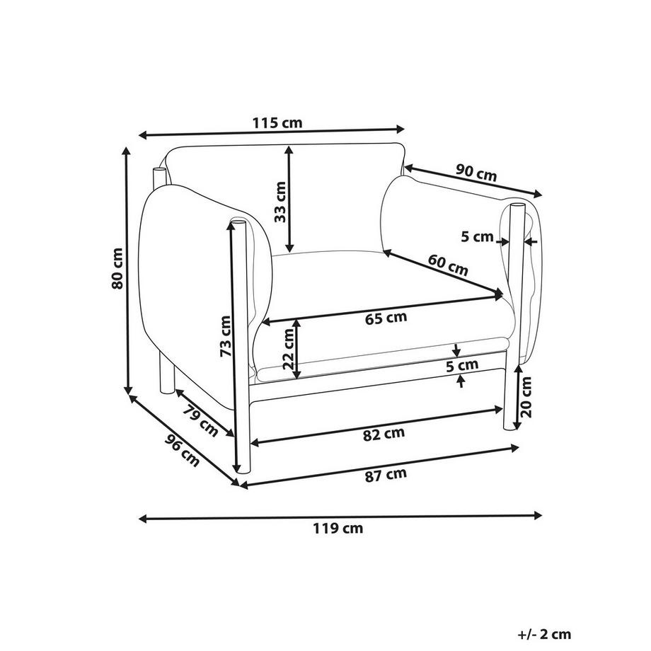 Beliani Poltrona da giardino en Alluminio Moderno ESPERIA  