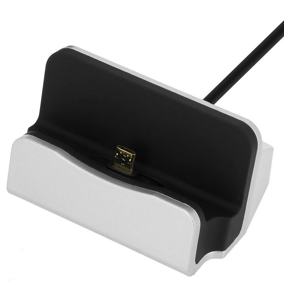 Avizar  Micro-USB Ladestation Silber 