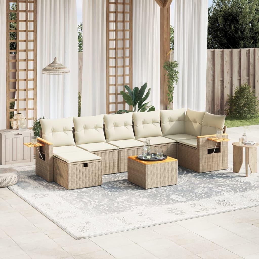 VidaXL set divano da giardino Polirattan  