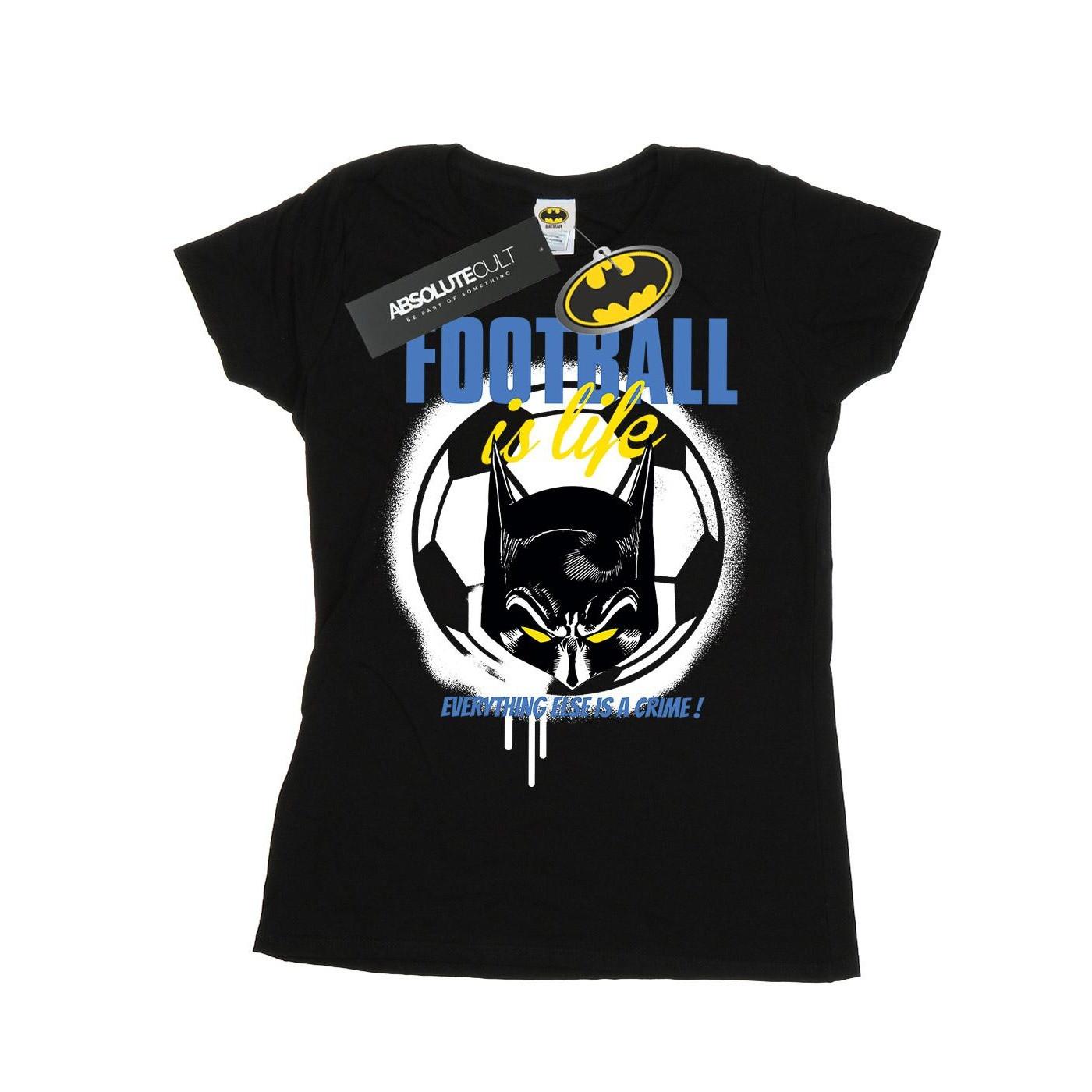 Image of Batman Football Is Life Tshirt Damen Schwarz M