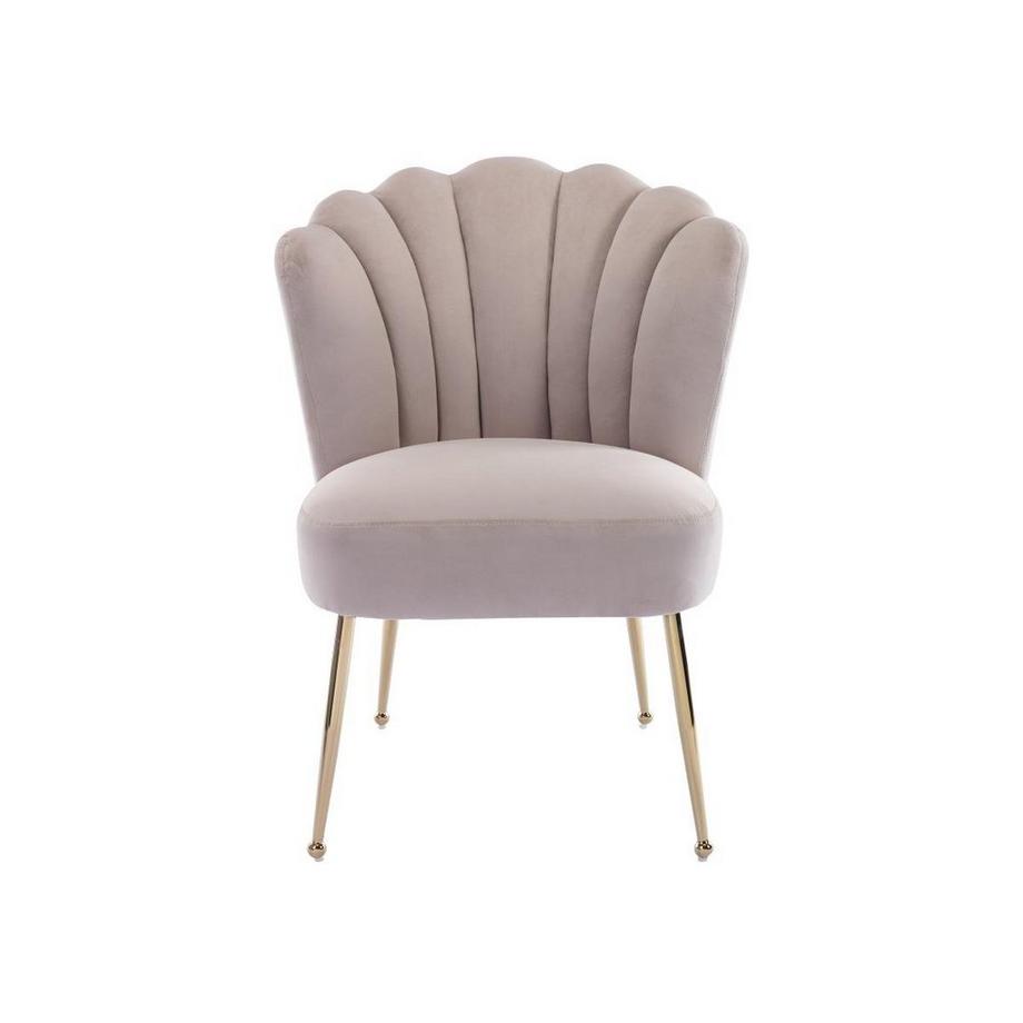 PASCAL MORABITO Sedia in Velluto e Acciaio Dorato Beige - Lotto di 6 - RUTY di Pascal MORABITO  