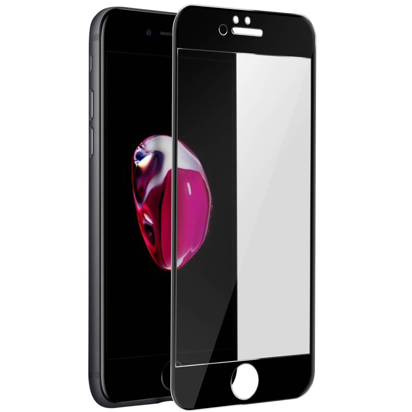 Avizar  Verre iPhone 8, 7, SE 2020, 2022 Noir 