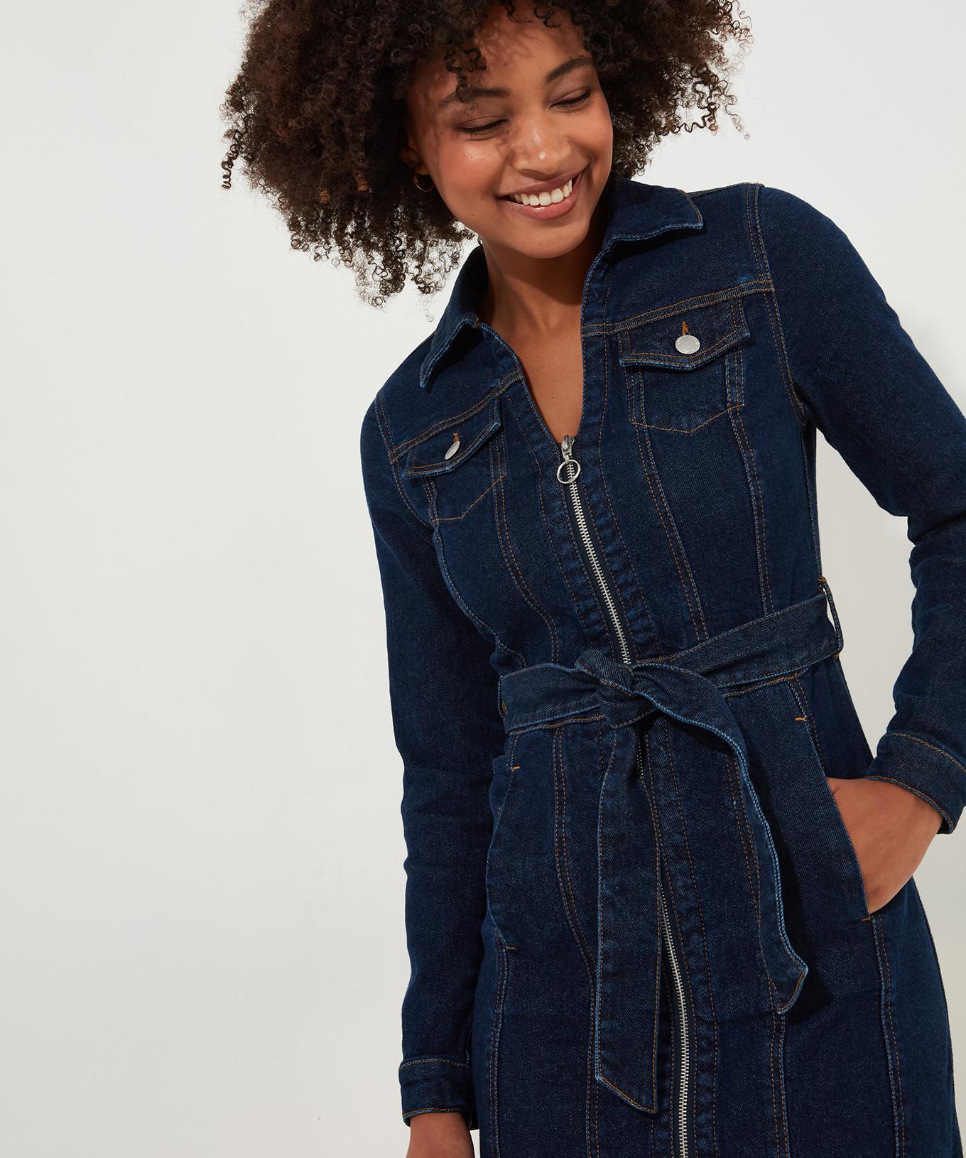 Joe Browns  PETITE Robe Denim Zippée Devant Rétro 