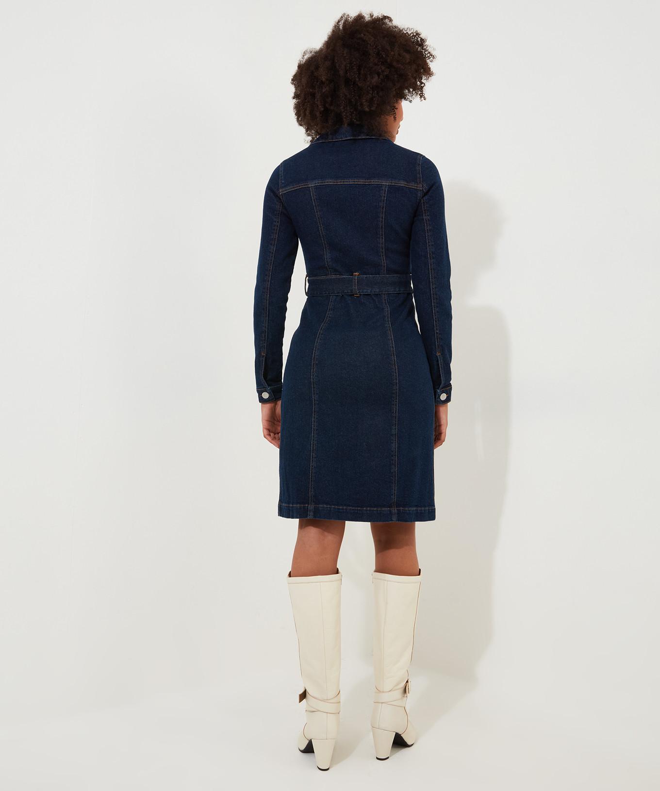 Joe Browns  PETITE Robe Denim Zippée Devant Rétro 