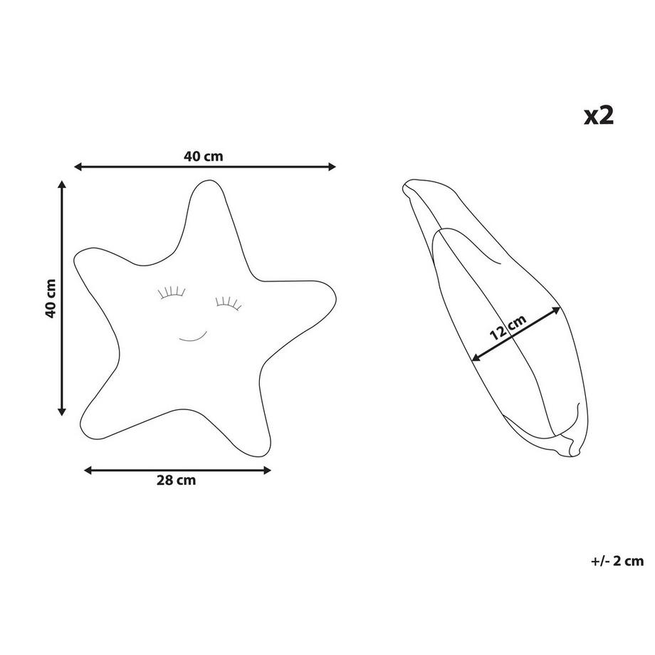 Beliani Set di 2 cuscini en Cotone  BHOPAL  