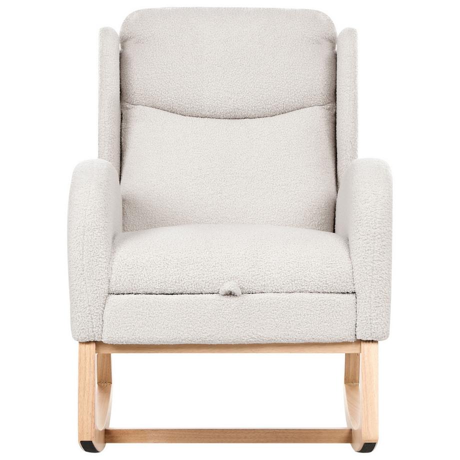 Beliani Fauteuil à bascule en Bouclé Moderne HASLEV  
