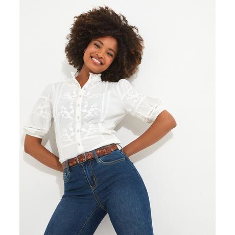 Joe Browns Volantkragen bestickte Bluse  