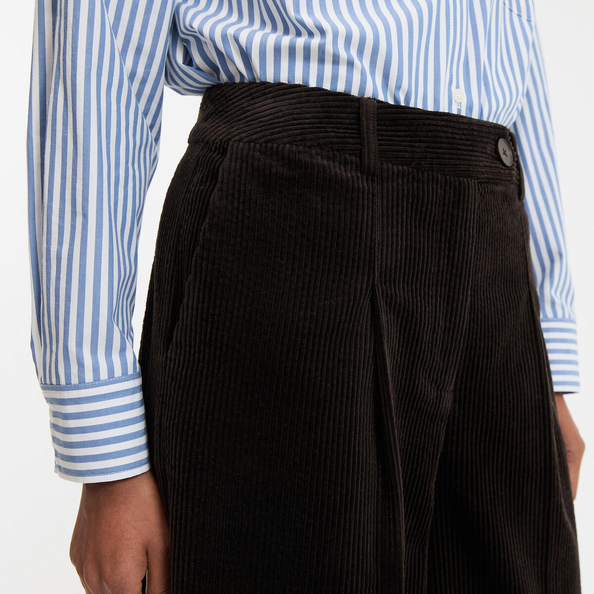 La Redoute Collections Pantalon large à plis en velours côtelé  