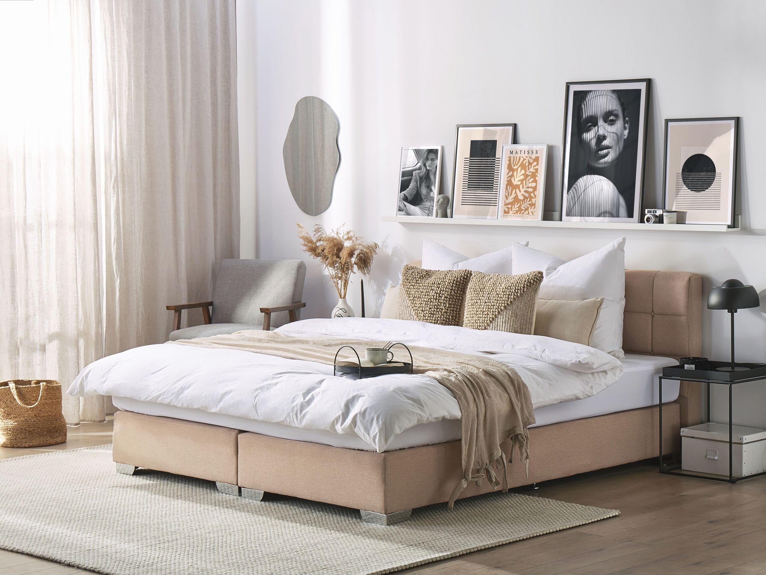 Beliani Boxspring Bett aus Polyester Modern ADMIRAL  