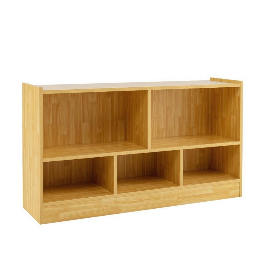 Northio Armadietto per giocattoli per bambini in legno, scaffale per bambini, libreria, 111 x 30 x 61,5 cm, giallo  