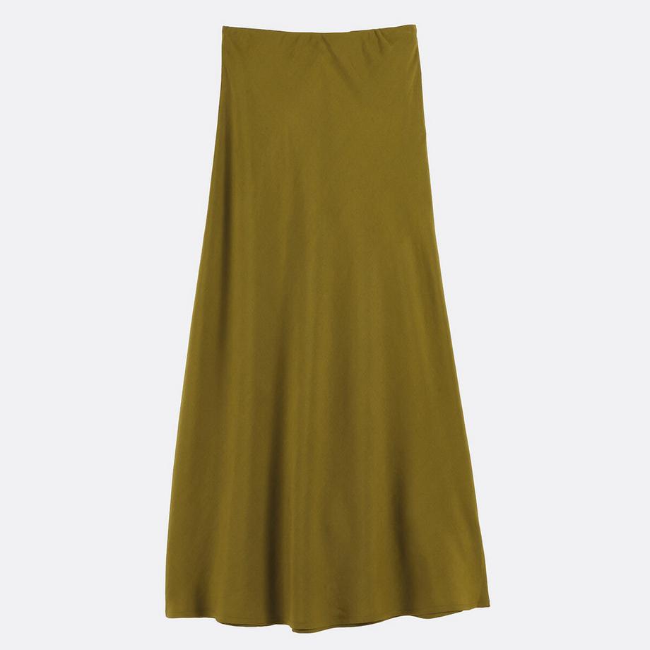 La Redoute Collections Langer ausgestellter Rock Viskose Leinen  