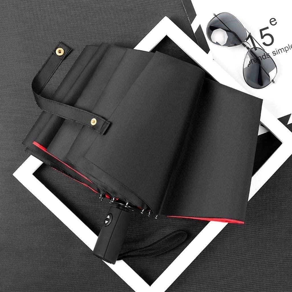 eStore Ombrello, Compatto - 105 cm - Nero / Rosso  