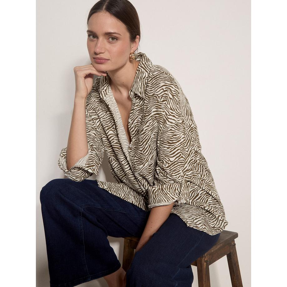 APRICOT Chemise Oversize Imprimé Zèbre  