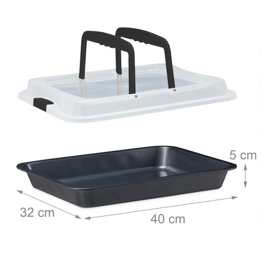 Northix  Backblech mit Deckel, 3-in-1 