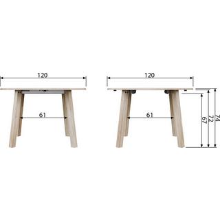 mutoni Table à rallonge ronde Jan Lange Chêne Sydney (FSC)  