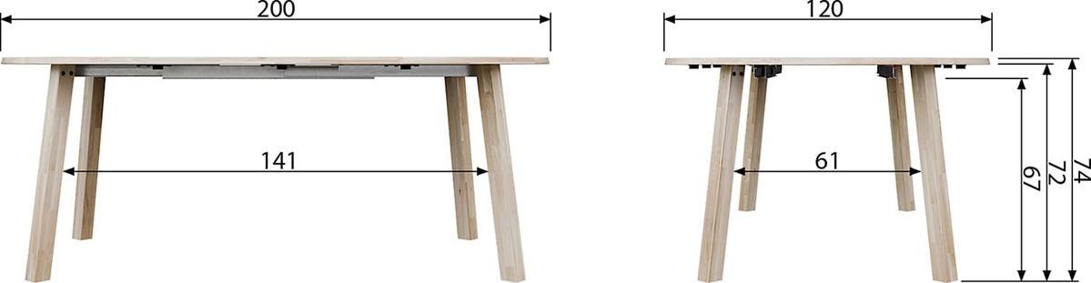 mutoni Table à rallonge ronde Jan Lange Chêne Sydney (FSC)  