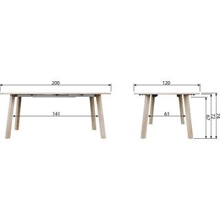 mutoni Table à rallonge ronde Jan Lange Chêne Sydney (FSC)  