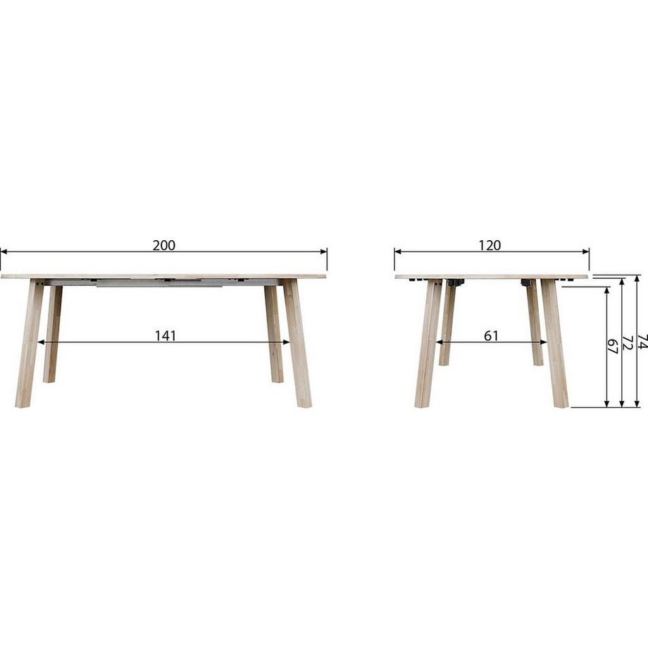 mutoni Tavolo allungabile rotondo Jan Lange rovere Sydney (FSC)  