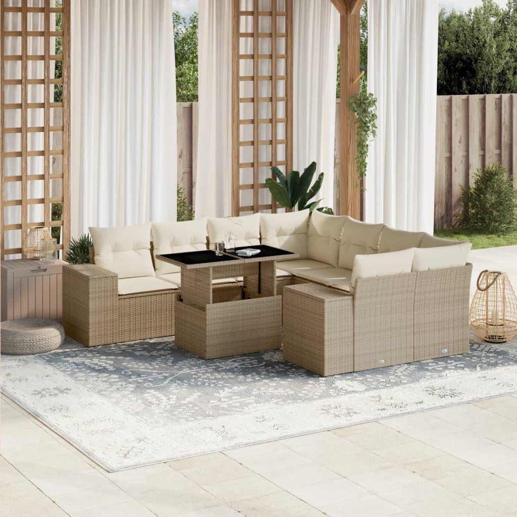 VidaXL set divano da giardino Polirattan  