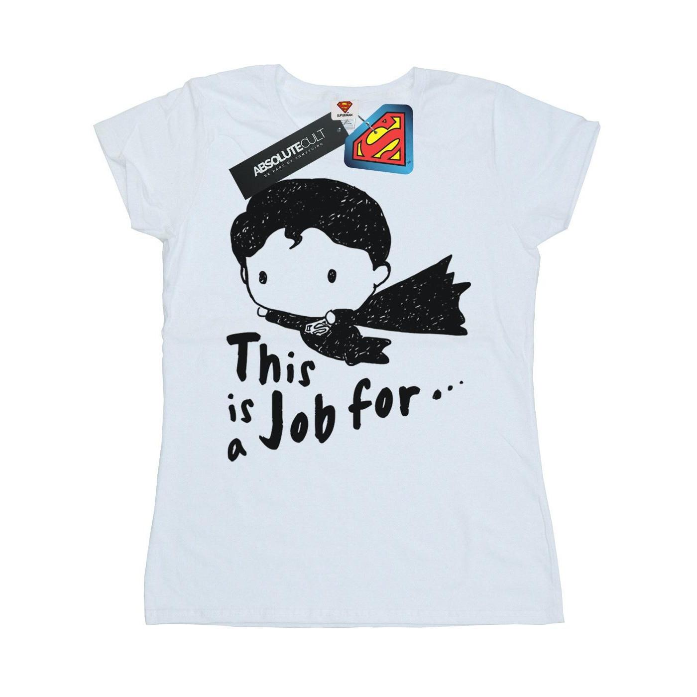 Image of Superman This Is A Job For Sketch Tshirt Damen Weiss M