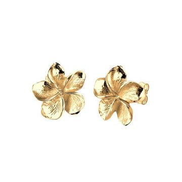 Boucles d'Oreilles Frangipani Fleur Clous D'oreille Femme