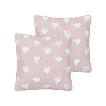 Lot de 2 coussins décoratifs en Coton Rétro GAZANIA