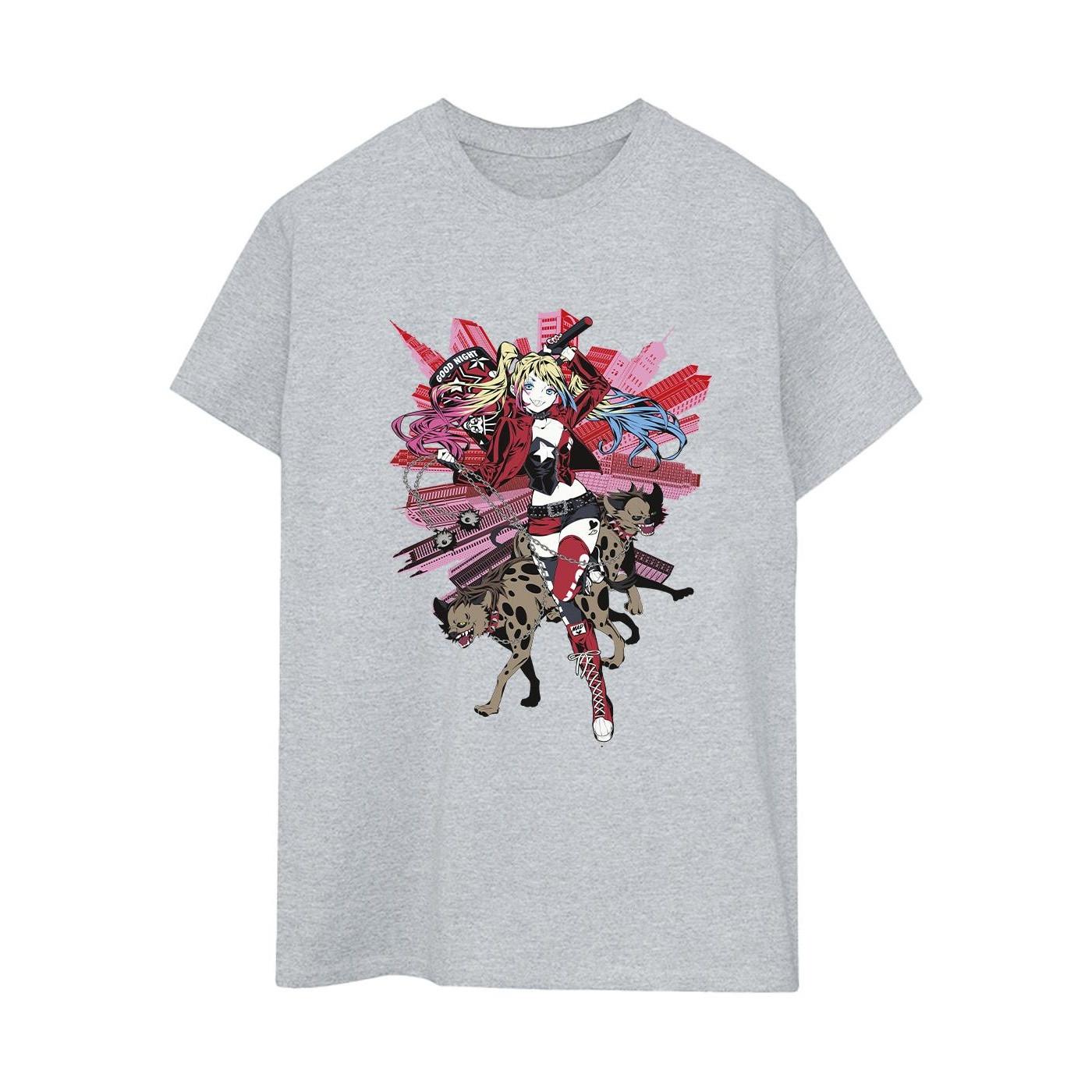 Image of Harley Quinn Hyenas Tshirt Damen Grau M