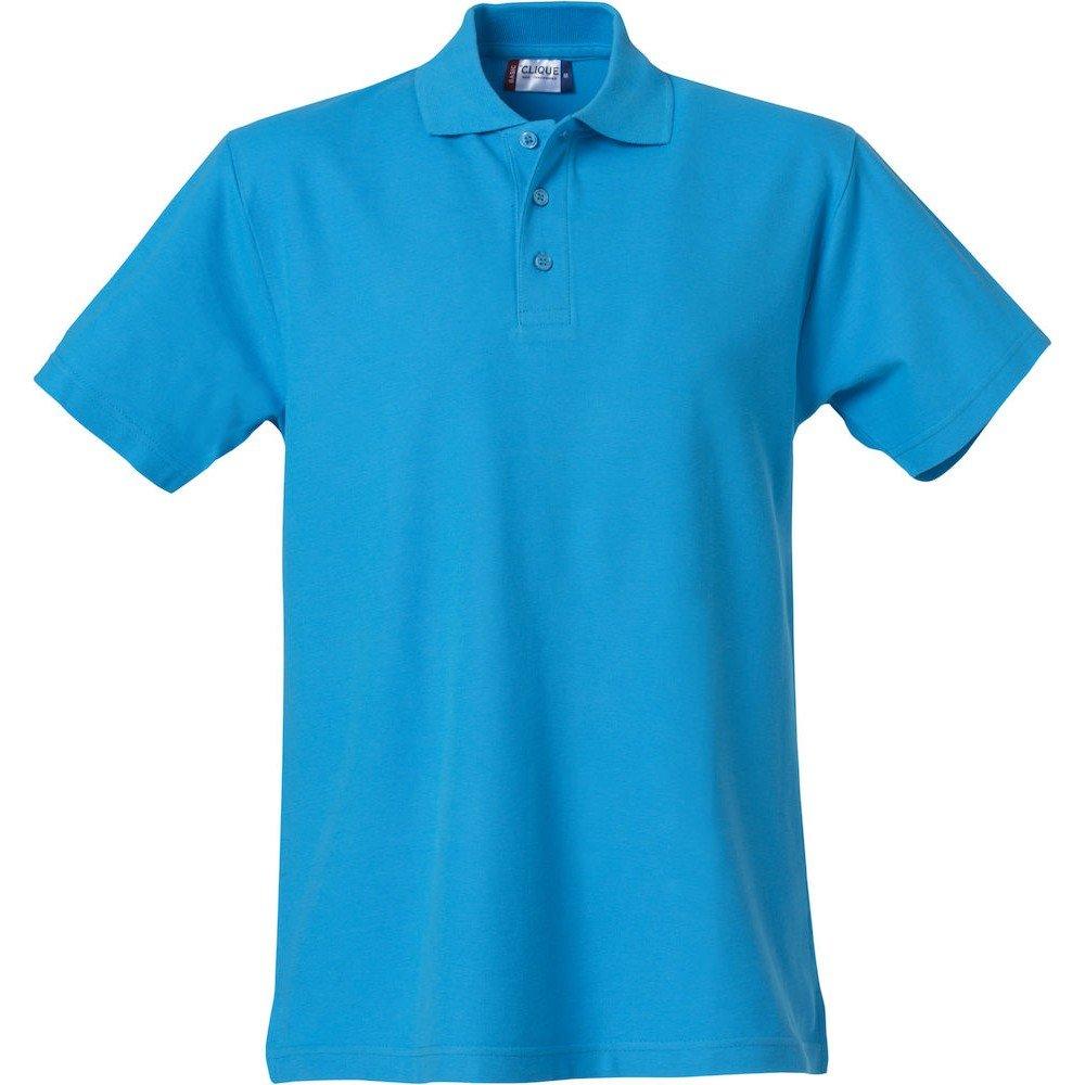 Image of Basic Poloshirt Herren Türkisblau M