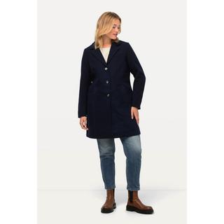 Ulla Popken  Cappotto con effetto lana, texture e revers 