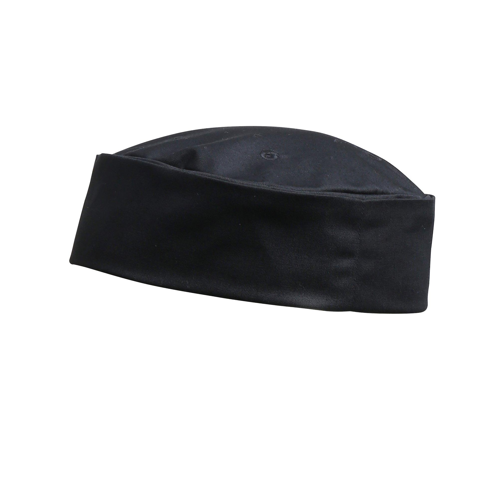 Image of Turnup Chefs Mütze (2 Stückpackung) Unisex Schwarz S