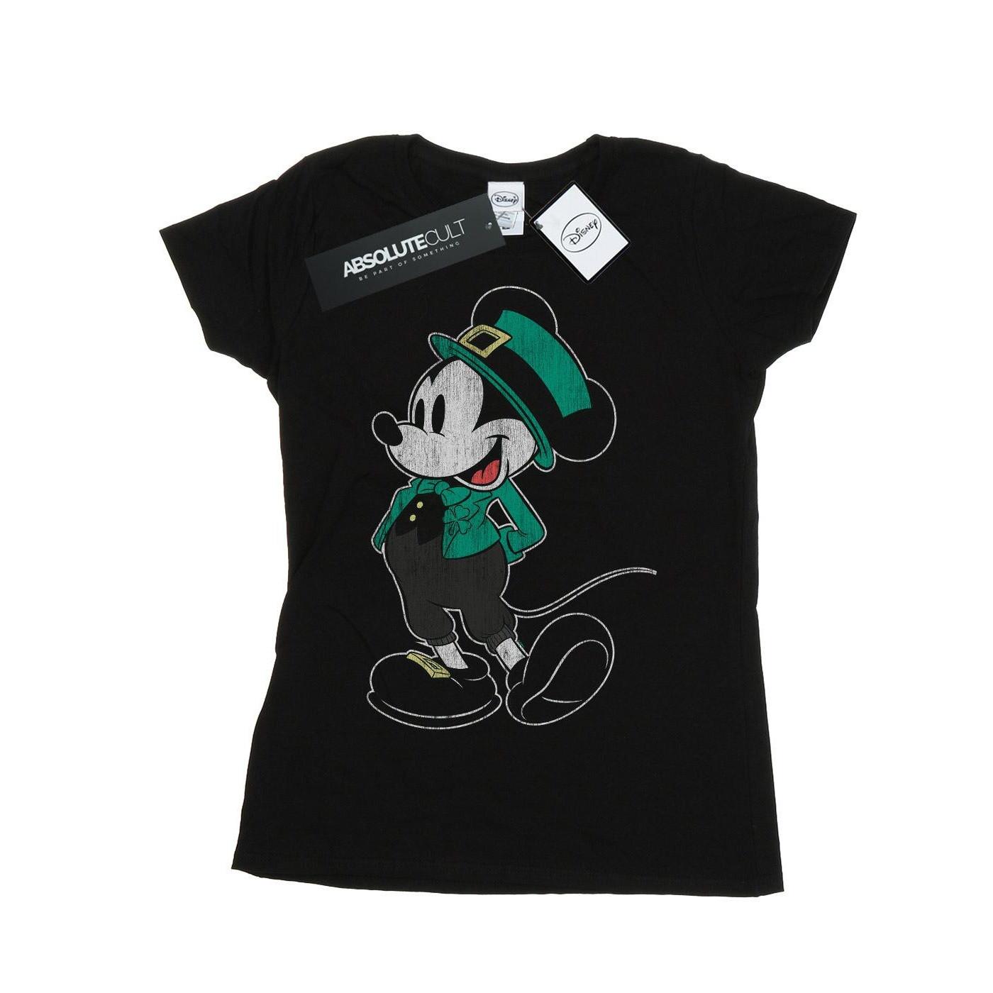 Image of Mickey Mouse St Patrick Costume Tshirt Damen Schwarz XXL