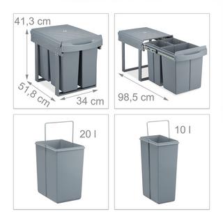 Northix Mülltrennung an der Quelle mit 3 Abfallbehältern  