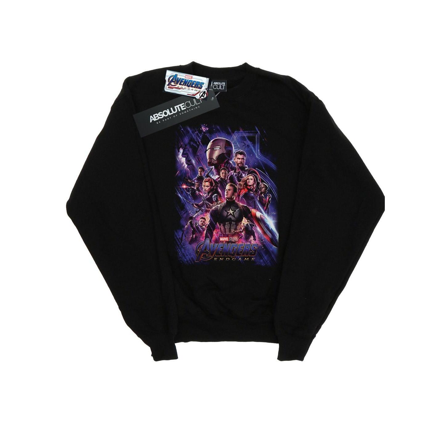 Image of Avengers Endgame Movie Poster Sweatshirt Mädchen Schwarz 128